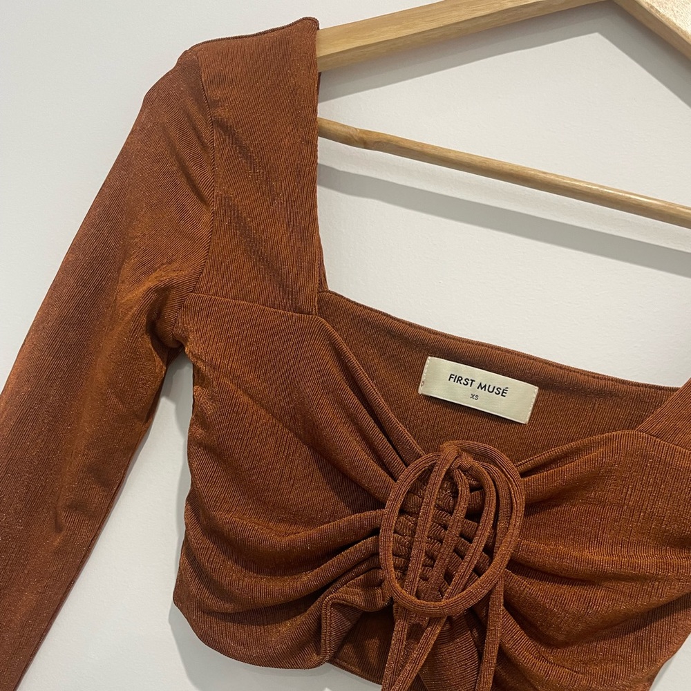 FIRST MUSE 🧡 TALIA TIE FRONT TOP 🧡 - Picture 9 of 13